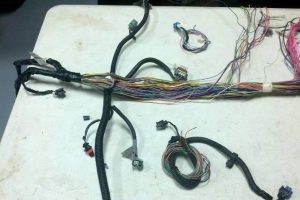 10started removing wires from harness